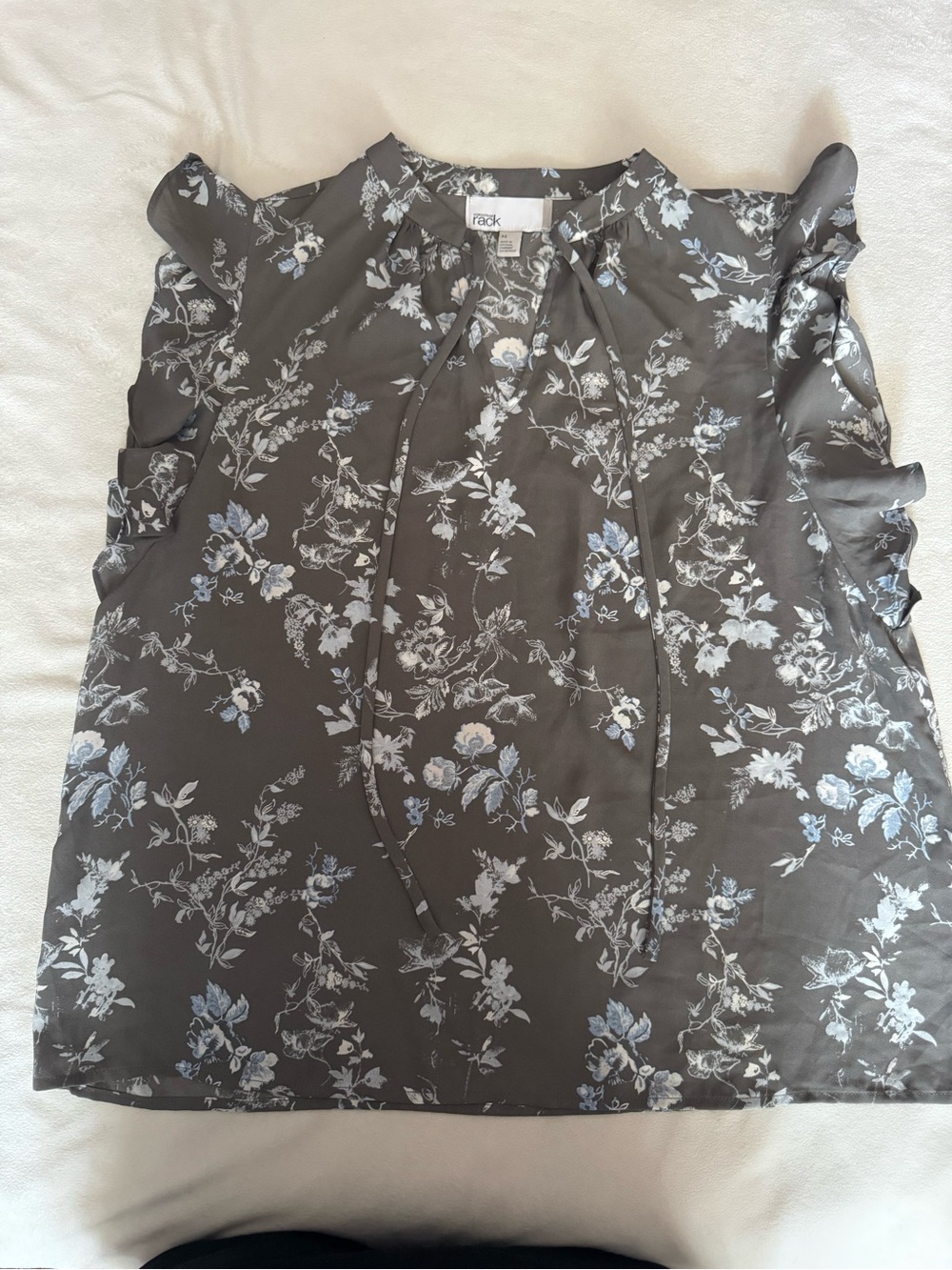 Norstrom Rack Floral Ruffle Sleeve Blouse